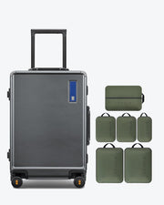 6 Packing Cubes and Hegent Luggage Combo