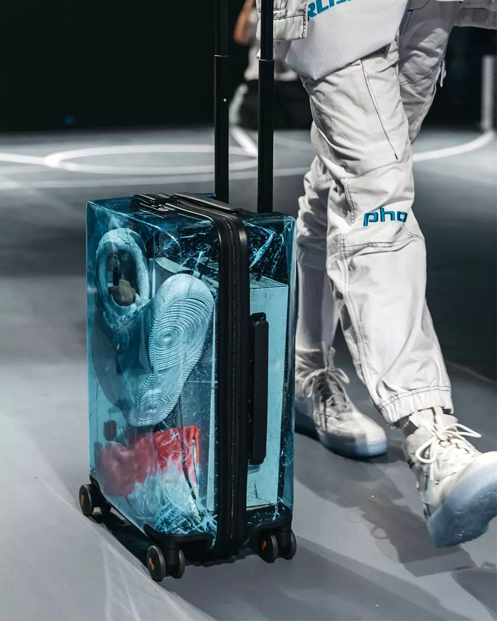 Eco Transparent Carry-On Luggage 20" Blue (Only available in EU)